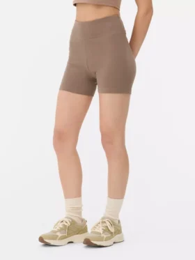 2-pak yoga-shorts med høj talje