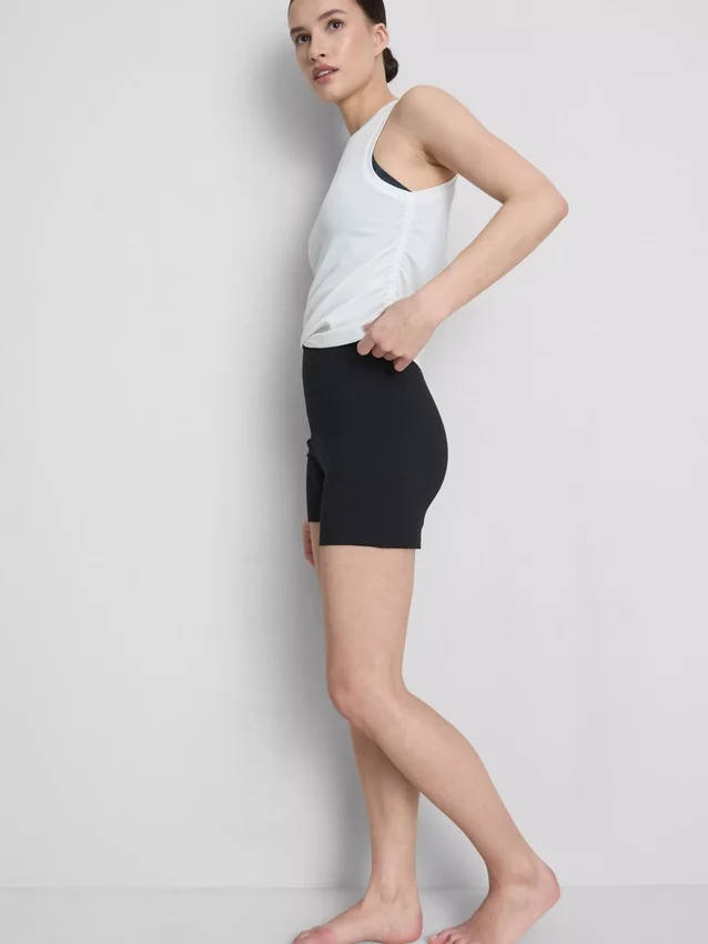 2-pak yoga-shorts med høj talje
