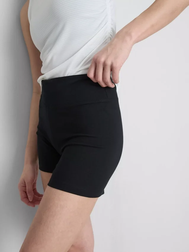 2-pak yoga-shorts med høj talje