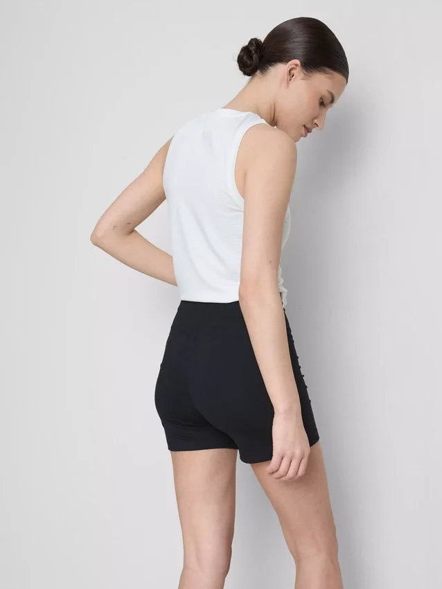 2-pak yoga-shorts med høj talje