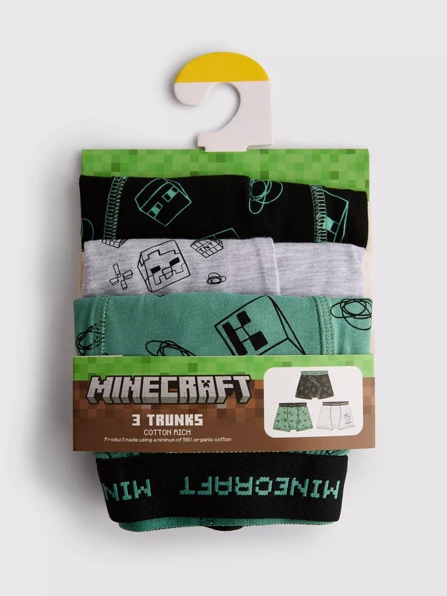 3-15 år | 3-pak Minecraft-badebukser