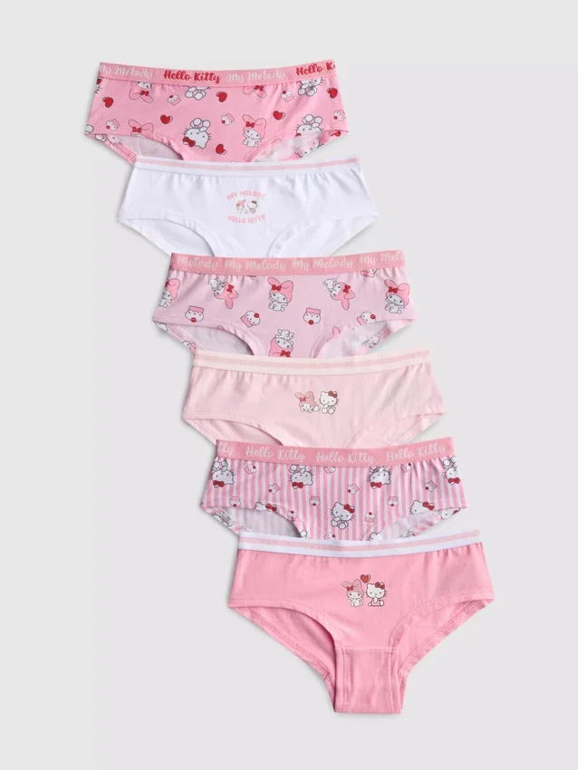 3–15 år | 6-pak Hello Kitty hipster-underbukser