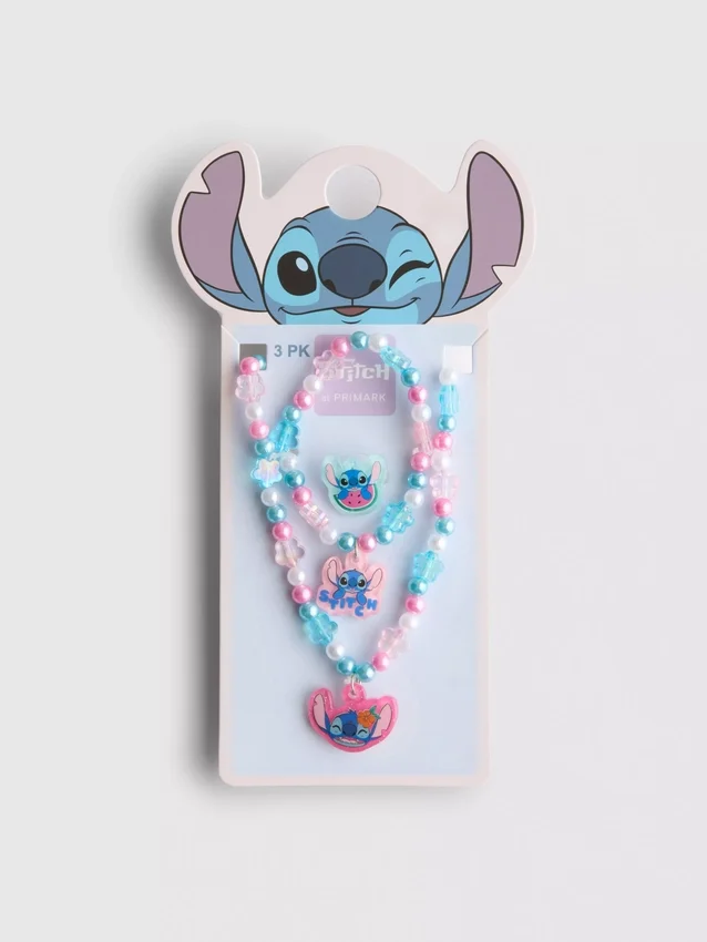 3-delt sæt med Disneys Stitch som smykker