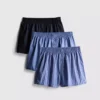 3-pak boxershorts med knaplukning