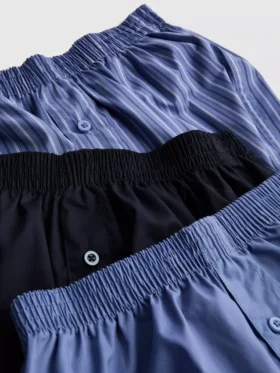 3-pak boxershorts med knaplukning