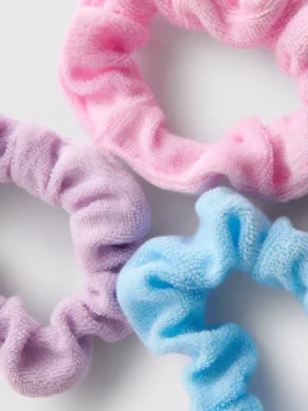 3-pak frotté-scrunchies