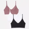 3-pak kort, sømløs cami-bralette