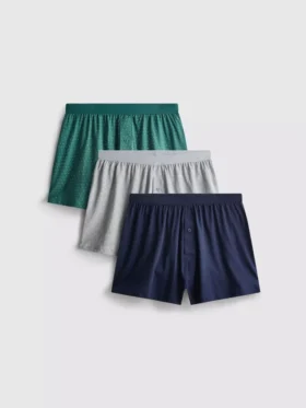 3-pak løstsiddende boxershorts