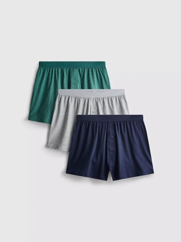 3-pak løstsiddende boxershorts