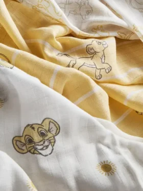 3-pak med Disney-muslinklude med motiv fra Løvernes Konge