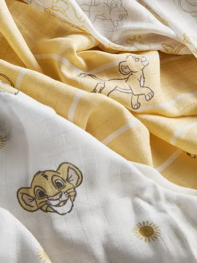 3-pak med Disney-muslinklude med motiv fra Løvernes Konge