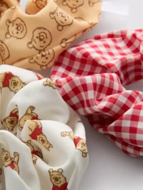 3-pak med Disney-scrunchies med Winnie the Pooh-motiv