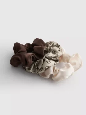 3-pak med forskellige scrunchies