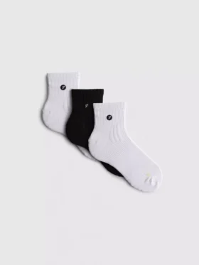 3-pak mikrofiber-aktivstrømper i kvartlængde