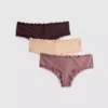 3-pak mikrofiber hipster-trusser i neutral farve