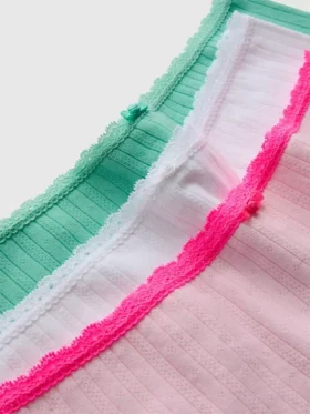 3-pak pointelle mini-boyshorts