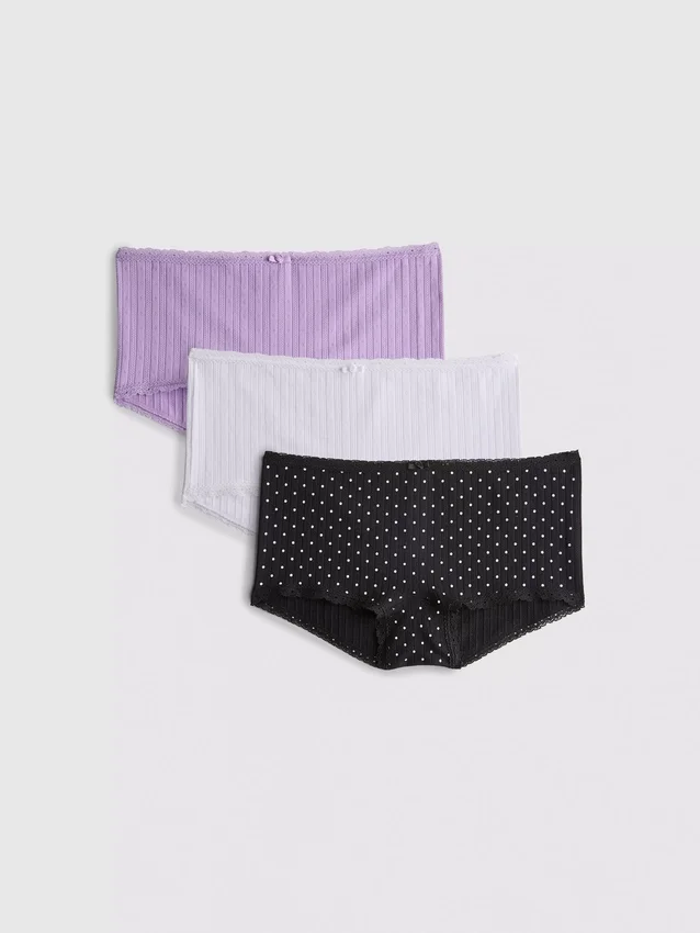 3-pak sømløse mini-boyshorts