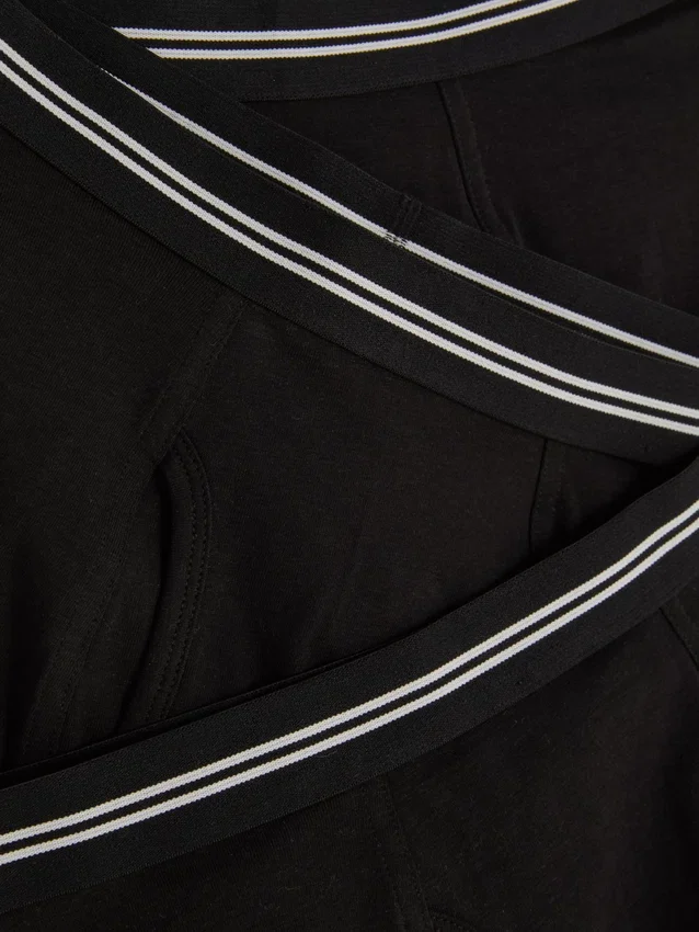 3-pak stribede boxershorts med elastisk linning