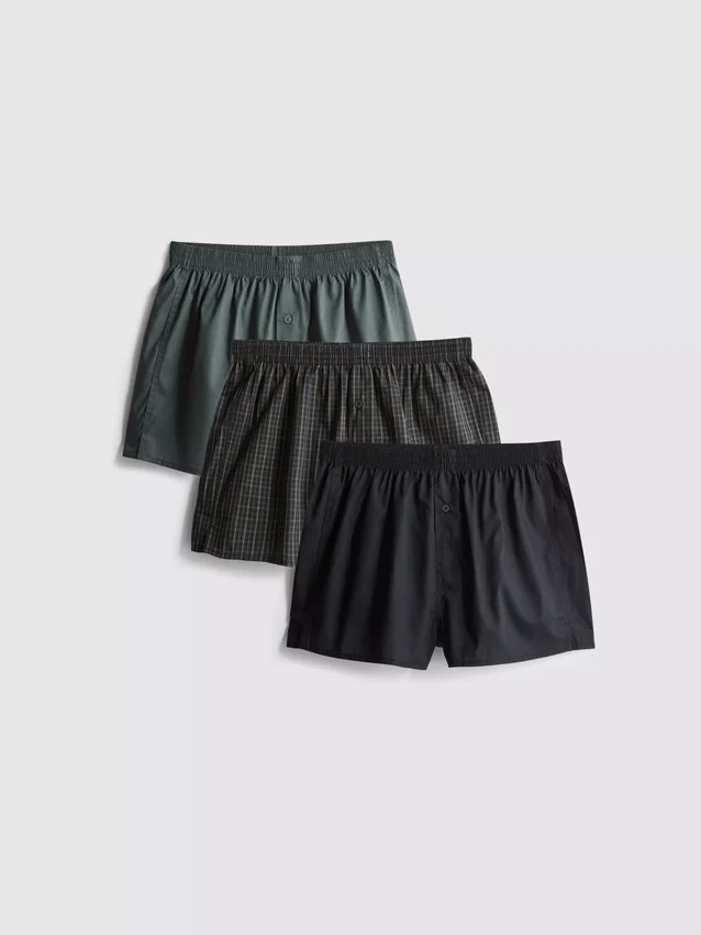 3-pak vævede boxershorts