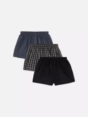 3-pak vævede boxershorts