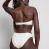 3D-blomstret bandeau-bikinitop