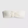 3D-blomstret bandeau-bikinitop