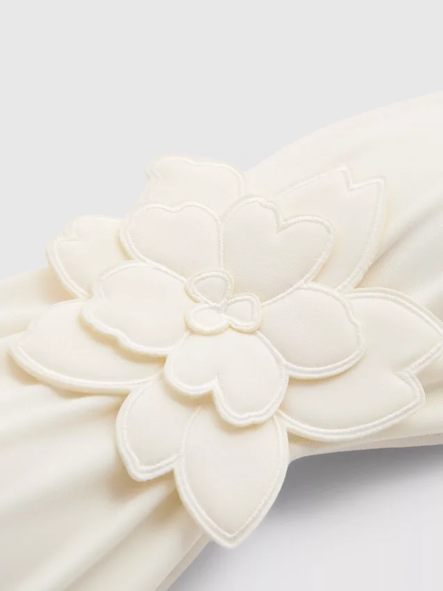 3D-blomstret bandeau-bikinitop
