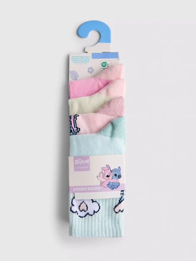 4-pak Disney's Stitch ankelstrømper