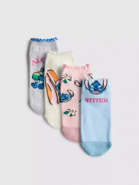 4-pak Disney Stitch-sneakerstrømper