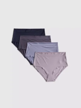 4-pak mikrofiber-trusser med høj talje