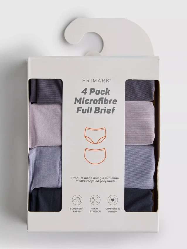 4-pak mikrofiber-trusser med høj talje