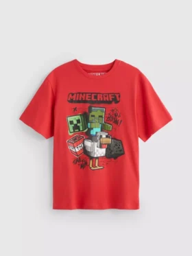 5–15 år | Minecraft-skjorte med grafisk motiv