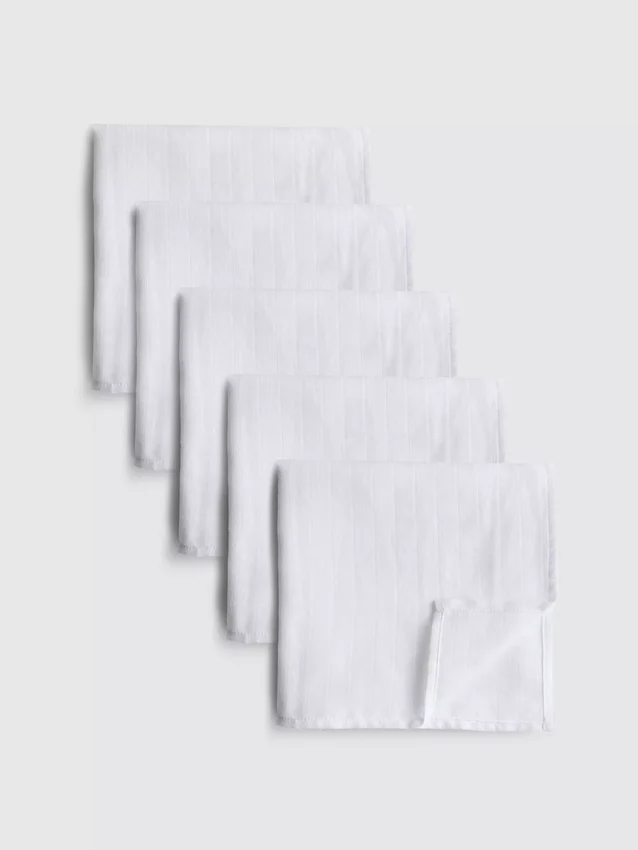5-pak bomuldsmuslin-klude