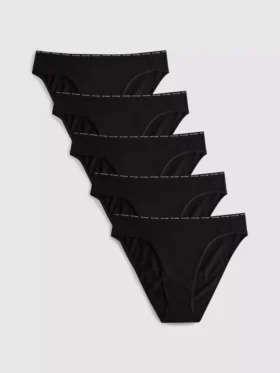 5-pak bomuldsrige bikinier
