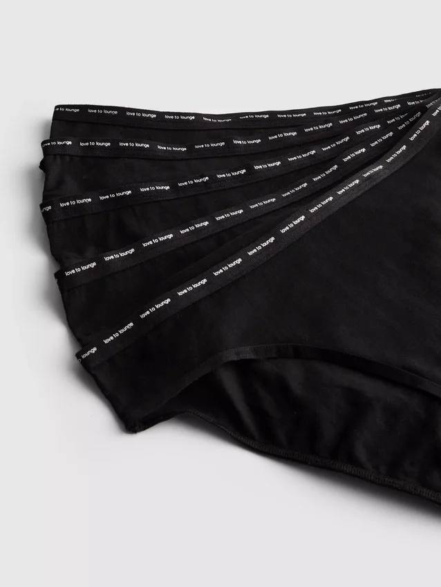 5-pak bomuldsrige bikinier