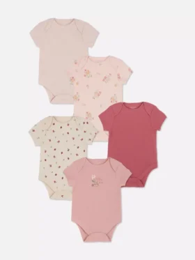 5-pak kortærmede bodysuits