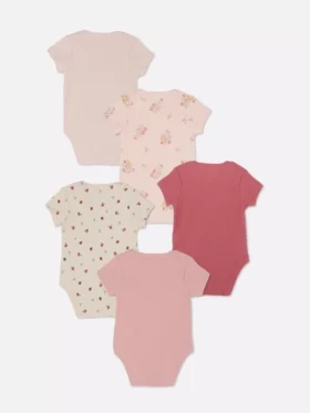 5-pak kortærmede bodysuits