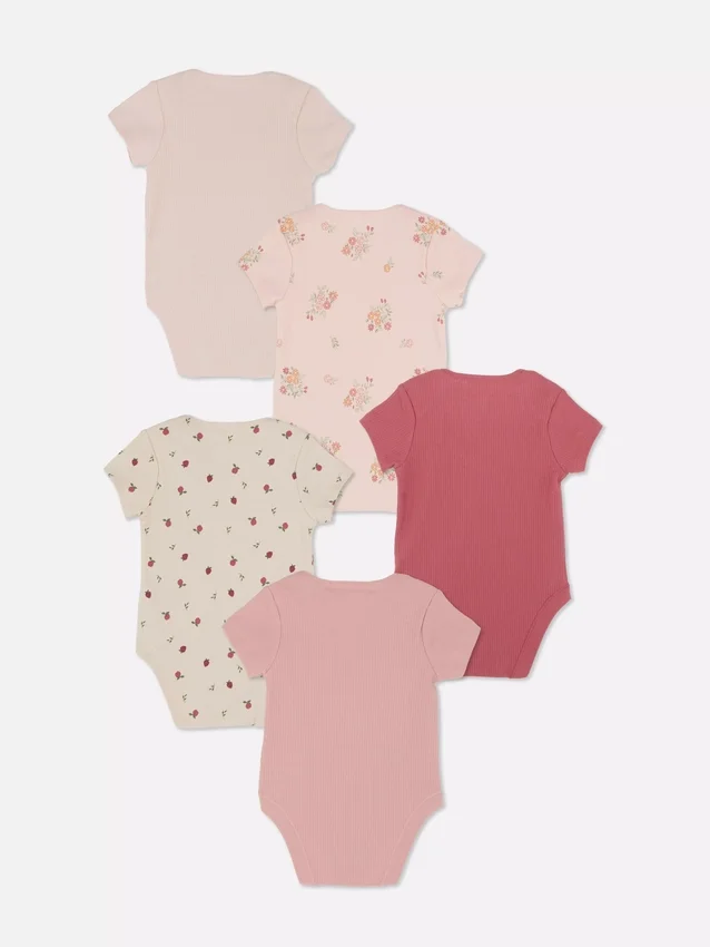 5-pak kortærmede bodysuits