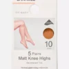 5-pak matte knæstrømper