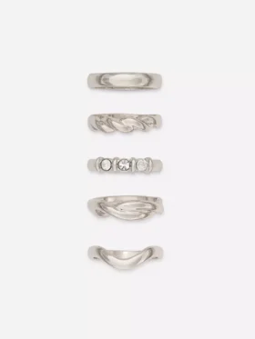 5-pak med ringe i forskellige designs