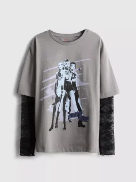 6–15 år | K-pop Demon Hunters langærmet T-shirt med blonder