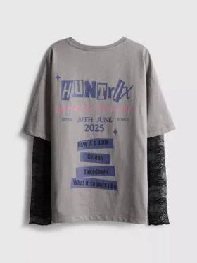 6–15 år | K-pop Demon Hunters langærmet T-shirt med blonder
