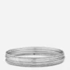 6-pak armbånd i poleret metal