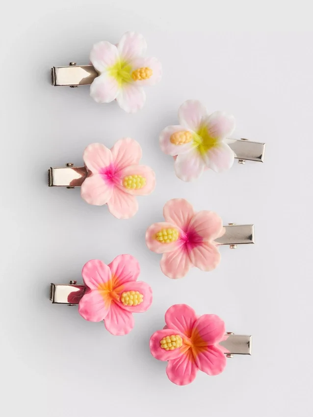 6-pak blomsterhårspænder
