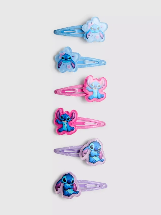 6-pak Disney's Stitch-hårspænder med tryk