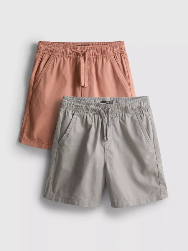 7–15 år | 2-pak shorts med snøre