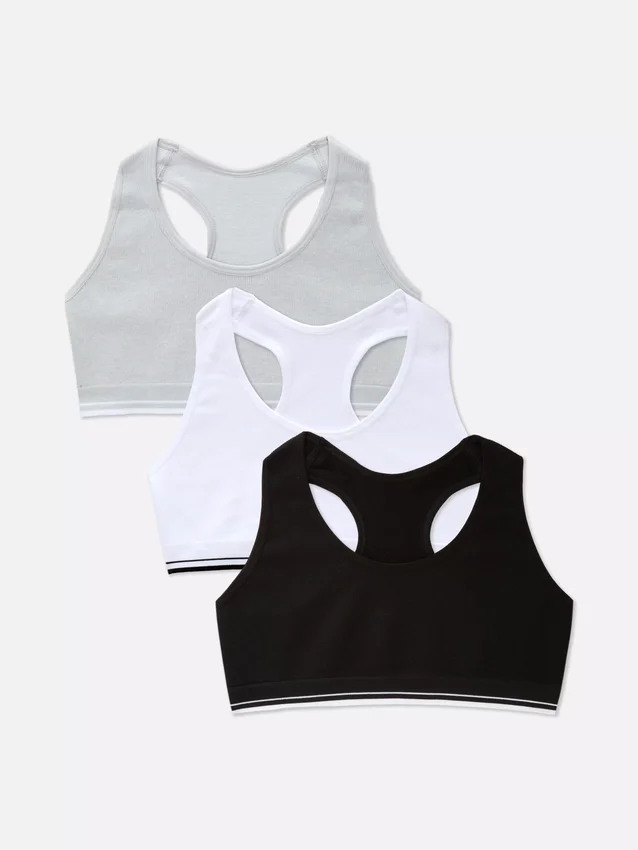 7–15 år | 3-pak cropped toppe med racerback