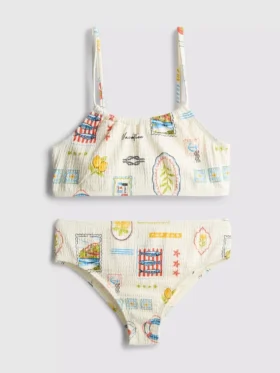 7–15 år | bikini med postkort-print