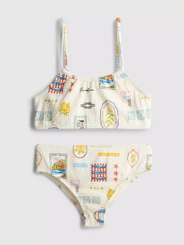 7–15 år | bikini med postkort-print