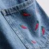 7–15 år | broderede denim-overalls